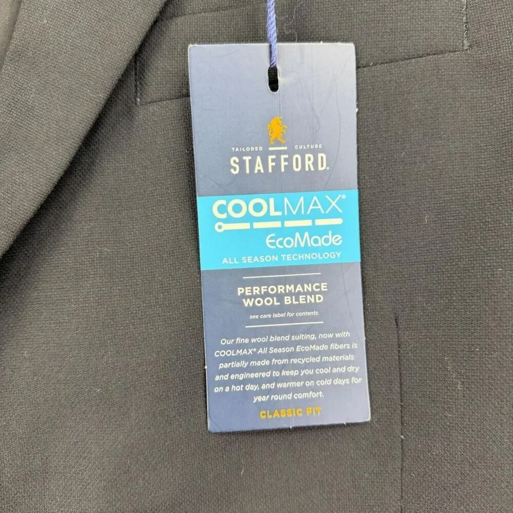 Stafford Men's Black Tailored-jackets